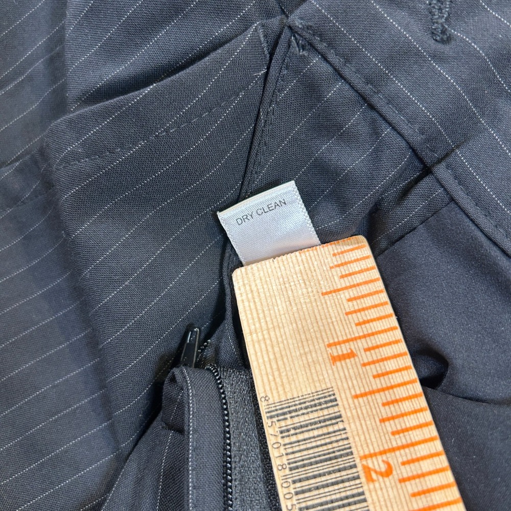 Womens Banana Republic Martin Fit Pants Black Pinstripe Cuffed Dress‎ Size 6 - Picture 13 of 14